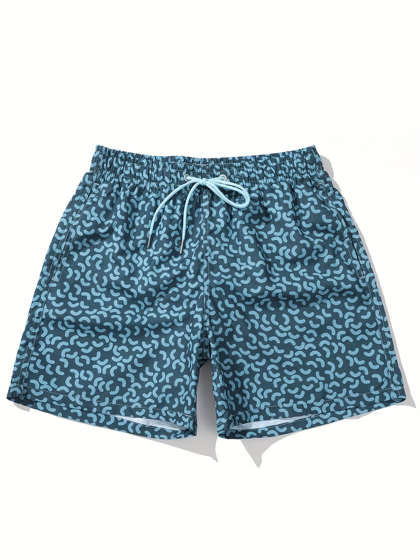 Men's swim shorts with modern pattern, sporty style, ideal for beach and leisure