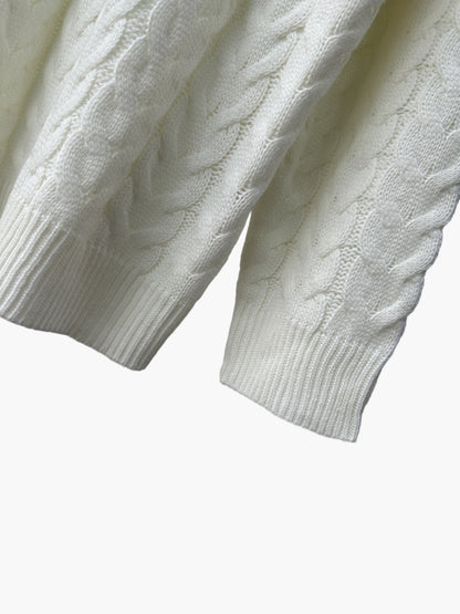 Herren Pullover im Norwegerstil mit Zopfmuster und Stehkragen – Lässiger Winter Strickpullover mit Viertelreißverschluss