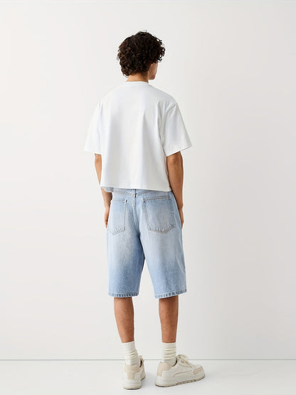 Men's Relaxed Fit Denim Bermuda Shorts – Casual Jeans Shorts in Urban Style