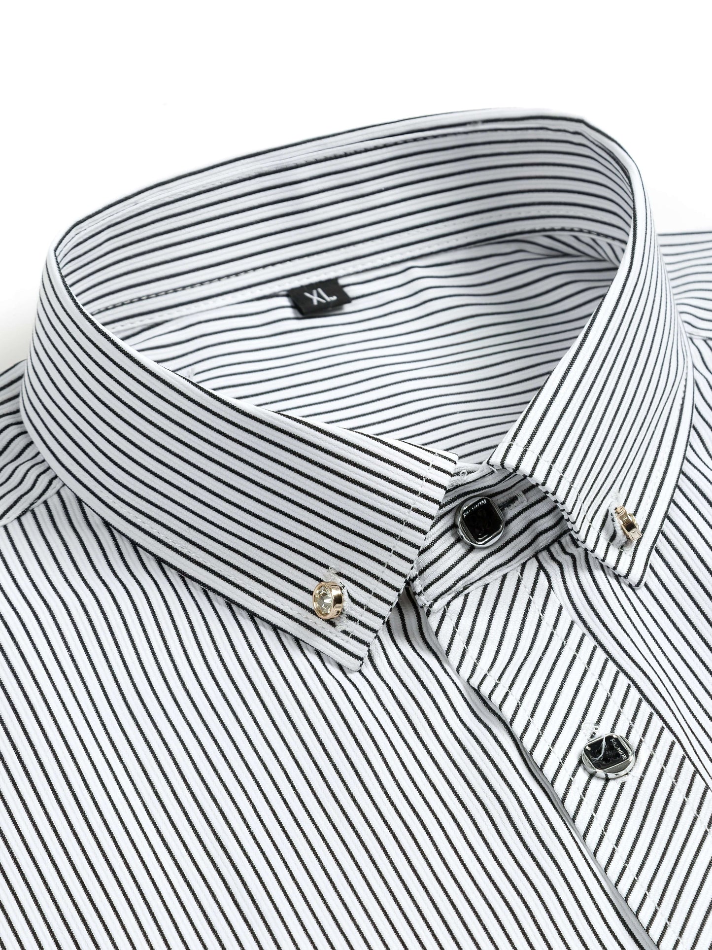 Men's Business Short-Sleeve Shirt with Pinstripes – Modern Design for Office and Leisure