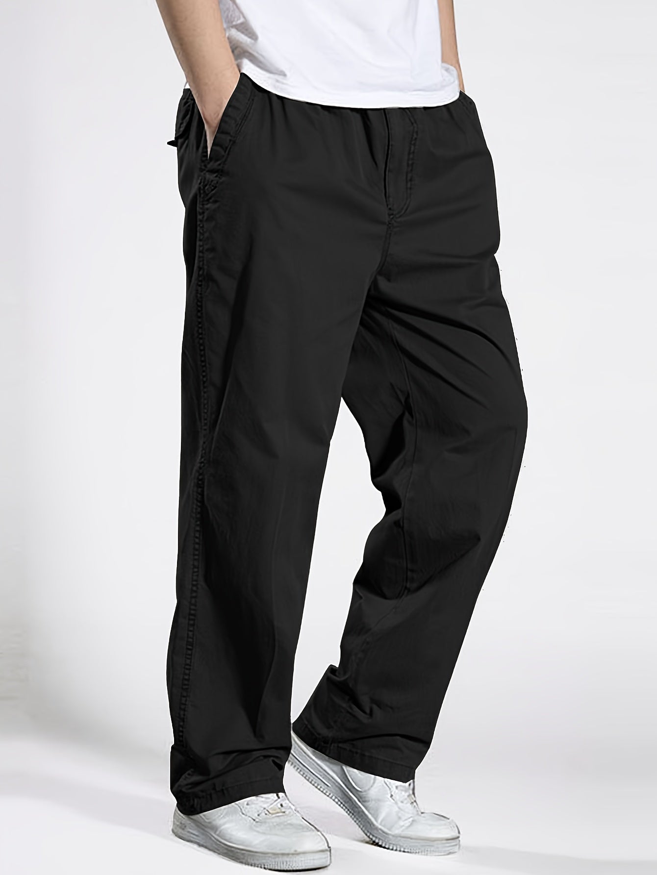 Herren Freizeithose mit Kordelzug, locker geschnitten, vielseitig für Alltag und Sport