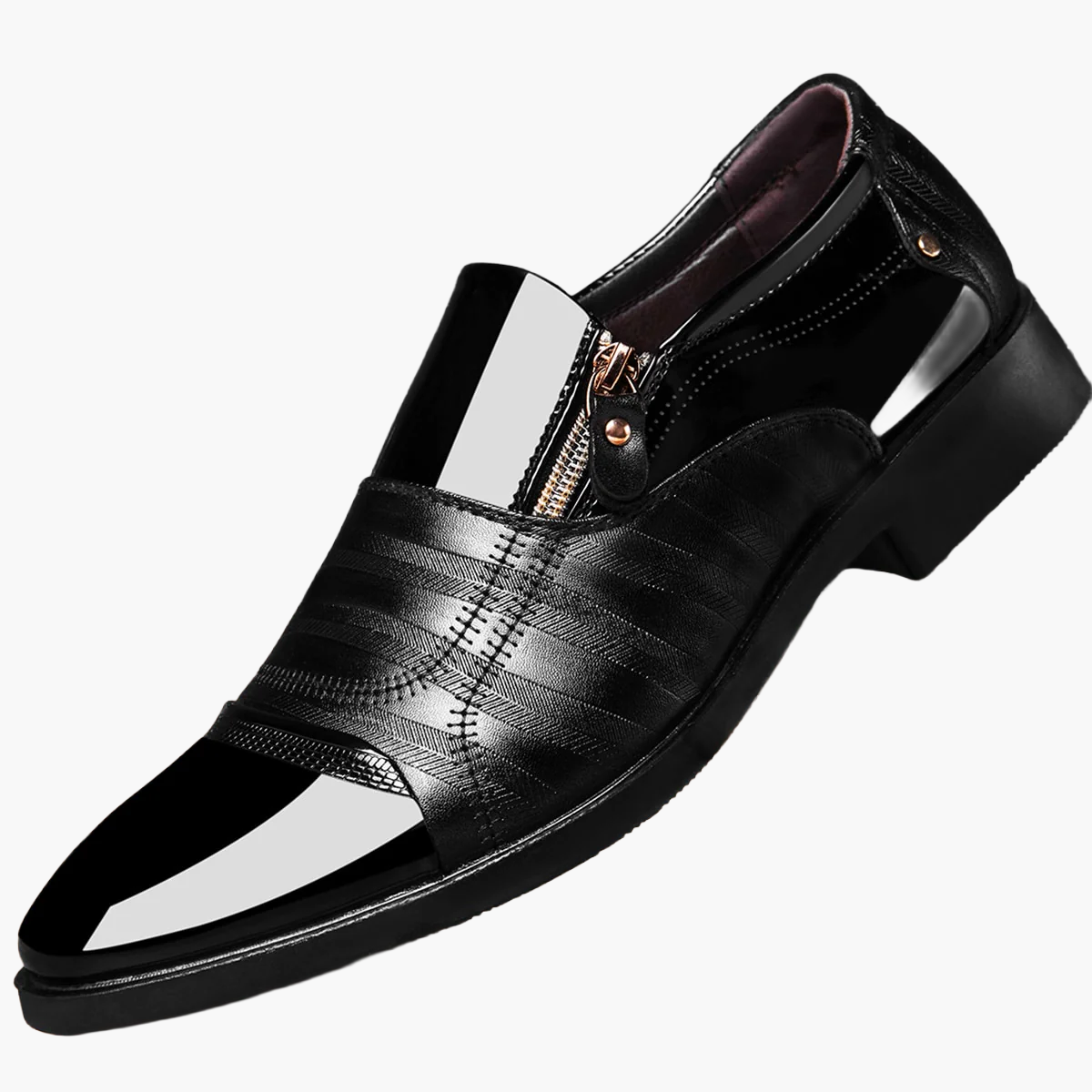 Herren Business-Slipper Elegant mit Reißverschluss – Klassische Anzugschuhe für Büro & festliche Anlässe