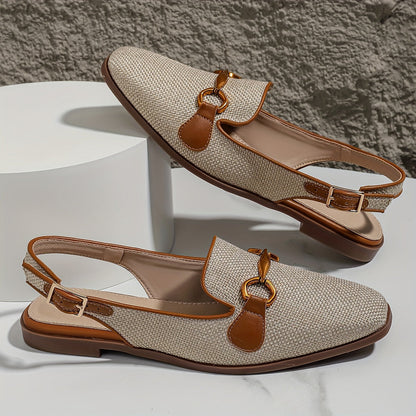 Women's Slingback Loafer with Buckle for Casual and Everyday Wear