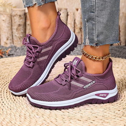 Women's Casual Sneakers with Laces – Comfortable Sports Shoes for Everyday & Fitness