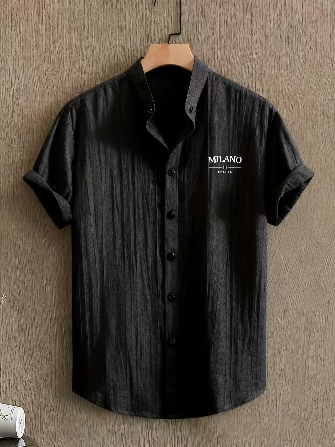 Men's Stand Collar Summer Casual Shirt with Button Placket – Urban Milano Design