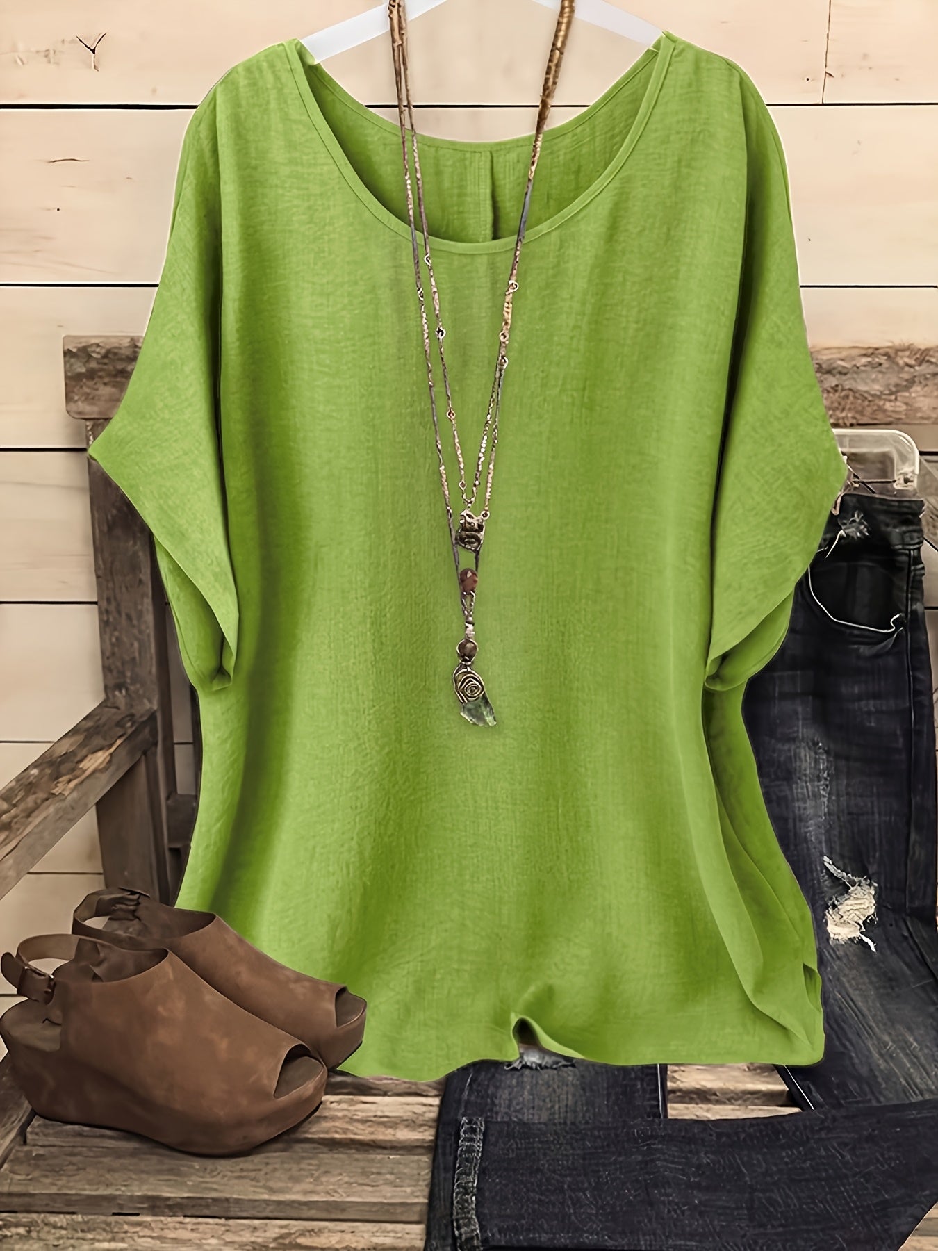 Damen Casual Oversize Tunika Bluse für Alltag und Freizeit – Lockerer Stil