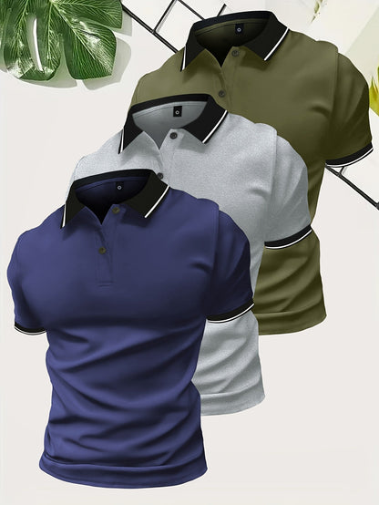 Men's Modern Casual Polo Shirt for Everyday and Leisure