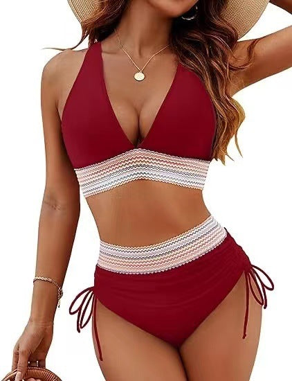 Adele – Hochtailliertes Damen-Bikini-Set mit Schlitz