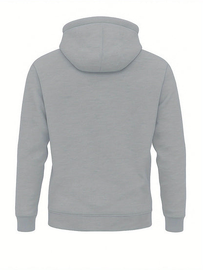 Men's hoodie with half-zip, kangaroo pocket & chest pocket, hooded sweatshirt