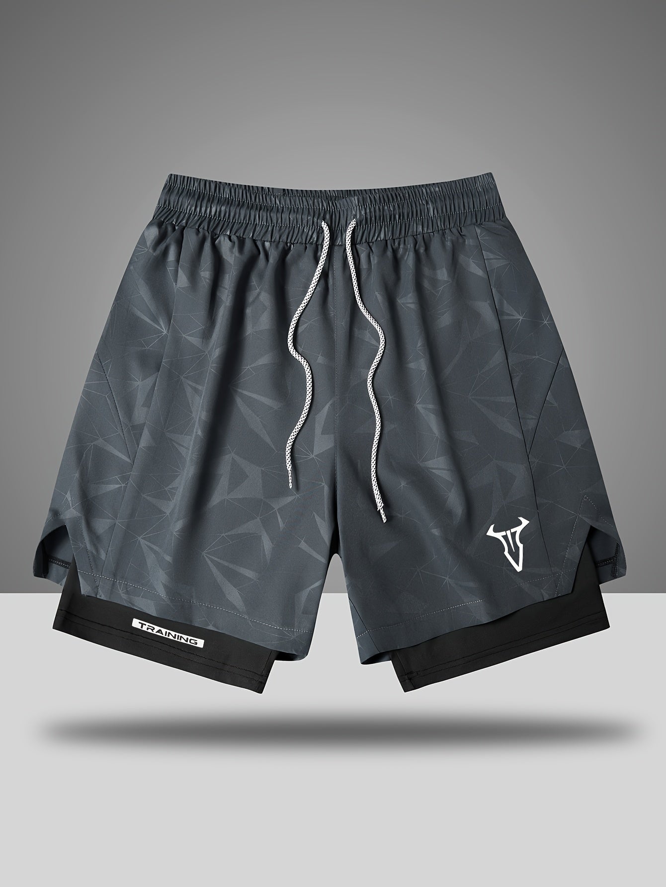 Herren Trainingsshorts Sport Fitness mit elastischem Bund und Kordelzug