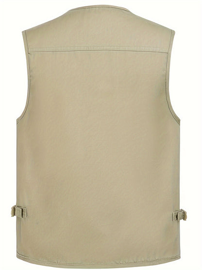 Men's Outdoor Vest with Many Pockets – Fishing & Photography Vest, Casual Utility Vest, Regular Fit