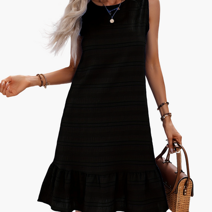 Damen Sommerkleid A-Linie mit Volant – Stilvolles Freizeitkleid für Urlaub und Alltag