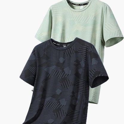 Herren Freizeit T-Shirt Set – Atmungsaktive Sommer Oberteile im tropischen Stil, ideal für Alltag und Sport