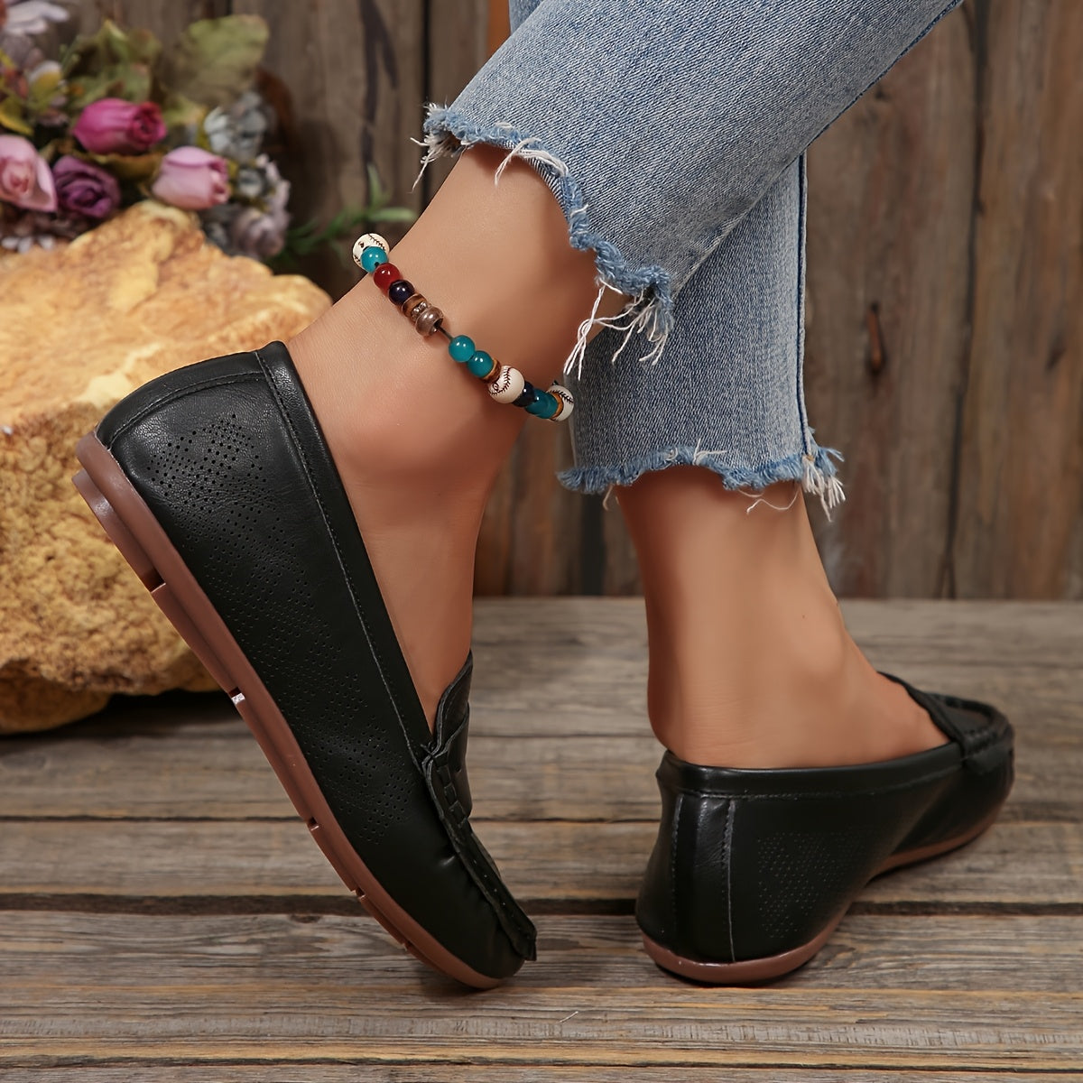 Women's Comfort Loafers – Classic Flexible Slip-On Shoes for Everyday and Leisure