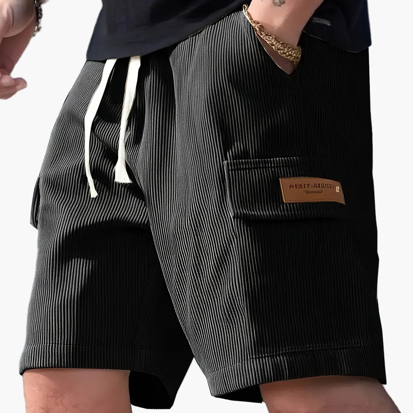 Men's Casual Shorts with Drawstring and Side Pocket – Modern Summer Bermudas for Everyday and Vacation