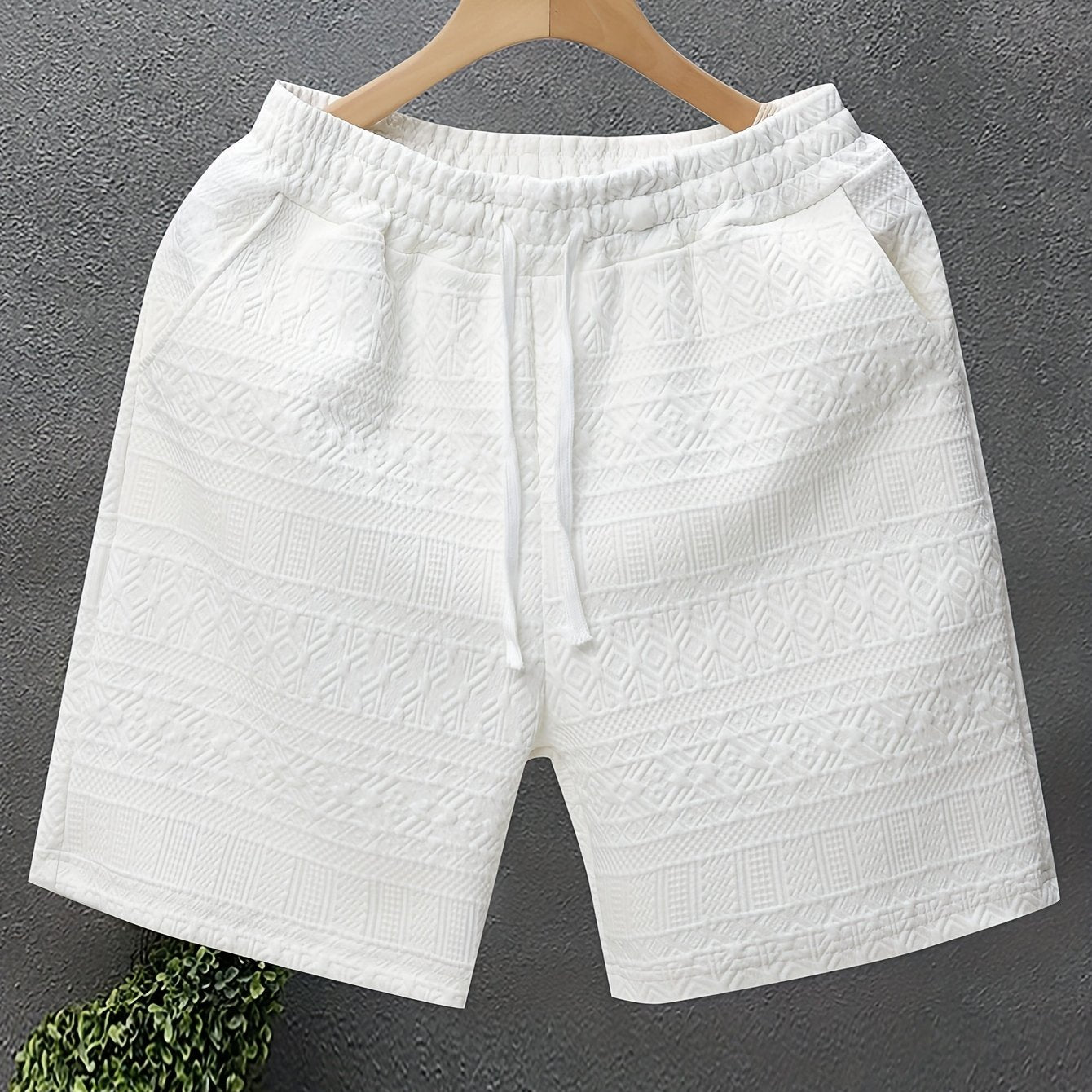 Herren Freizeitshorts mit Prägung – Moderne Geometrische Muster, Sportlich & Stilvoll