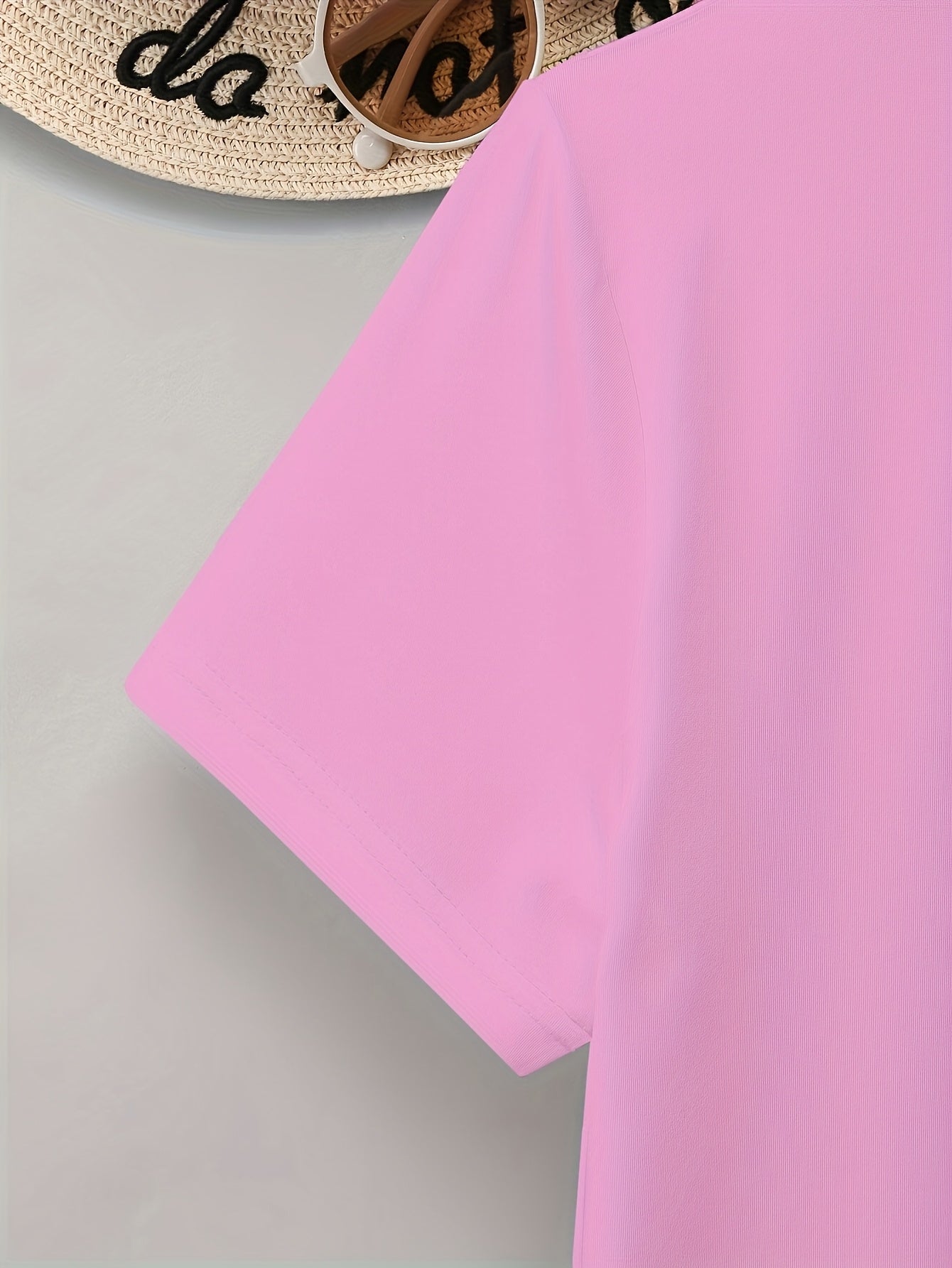 Damen T-Shirt mit Glitzer-Herz-Print, Casual Sommer Style