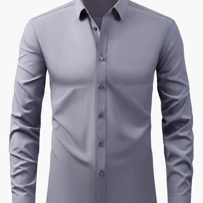 Men's Business-Casual Shirt Slim Fit Long Sleeve Modern Style