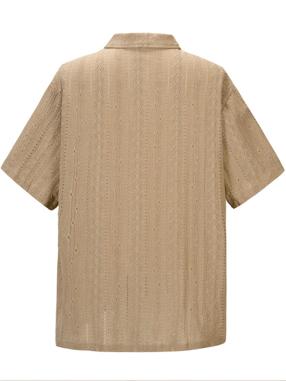 Men's Knit Polo Shirt Short Sleeve Summer Casual – Plus Sizes, Modern Design