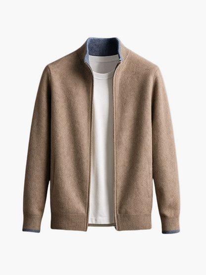 Men's cardigan with zipper – Modern business and casual style