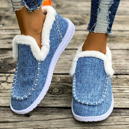 Women's Winter Moccasin Shoes with Plush Lining – Warm & Comfortable