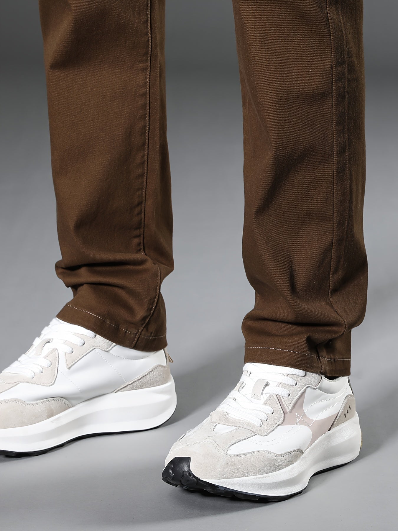 Men's Straight-Cut Casual Pants for Everyday and Work Use