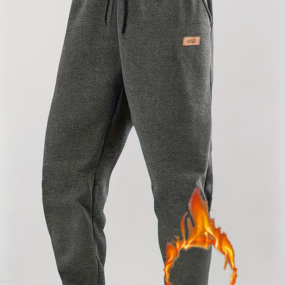Gefütterte Jogginghose für Herren mit Kordelzug und Bündchen