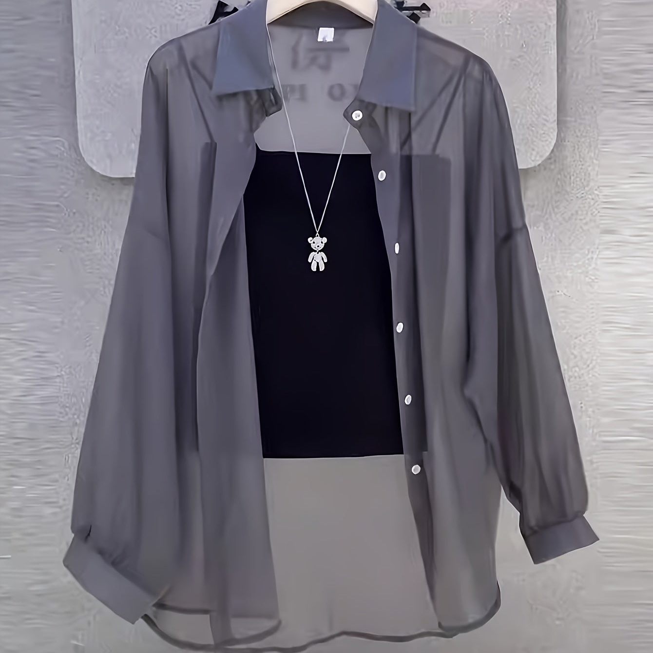 Women's Two-Piece Set – Elegant Shirt and Bandeau Top for a Modern Layered Look
