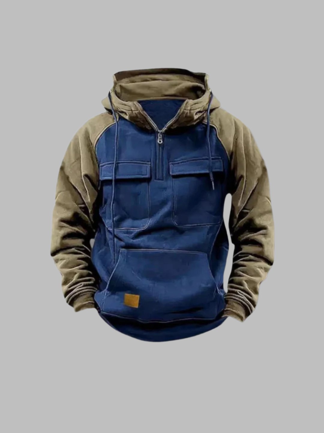Men's Urban Style Hoodie with Chest Pockets and Hood – Leisure & Everyday Use
