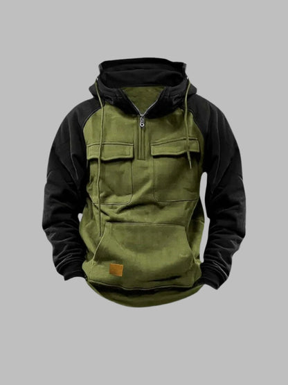 Men's Urban Style Hoodie with Chest Pockets and Hood – Leisure & Everyday Use