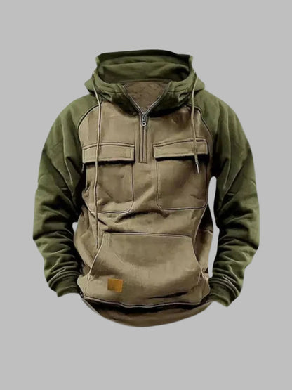 Men's Urban Style Hoodie with Chest Pockets and Hood – Leisure & Everyday Use