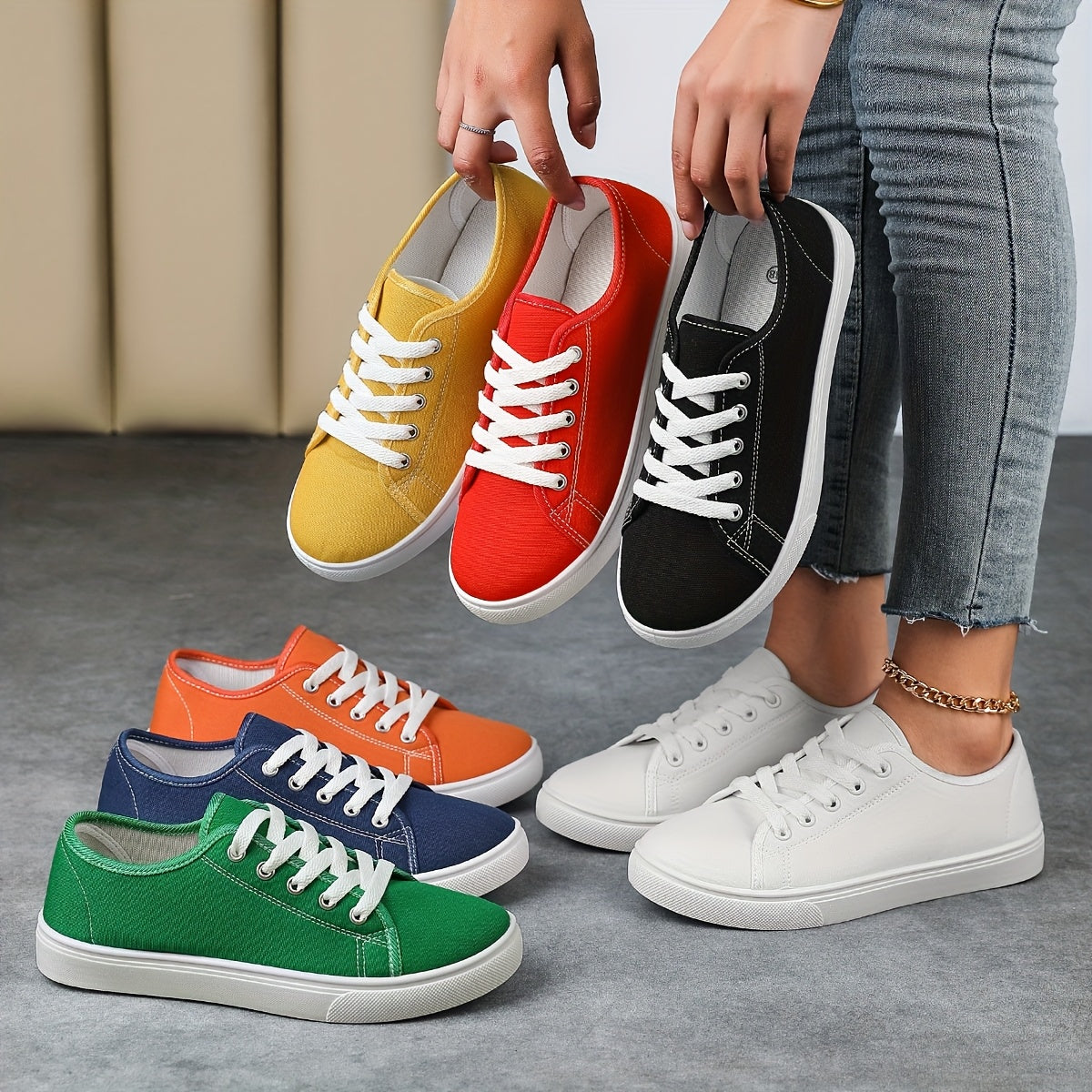 Women's casual lace-up sneakers for everyday and street style