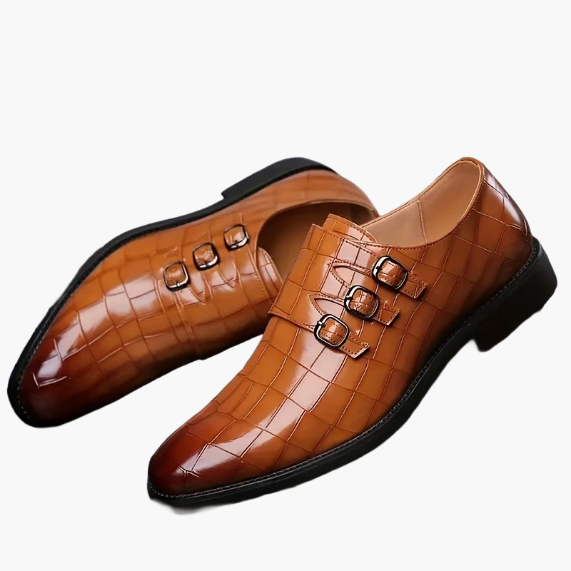 Herren Business-Schuhe Vintage Stil mit Schnallen – Elegante Freizeitschuhe für Büro und festliche Anlässe