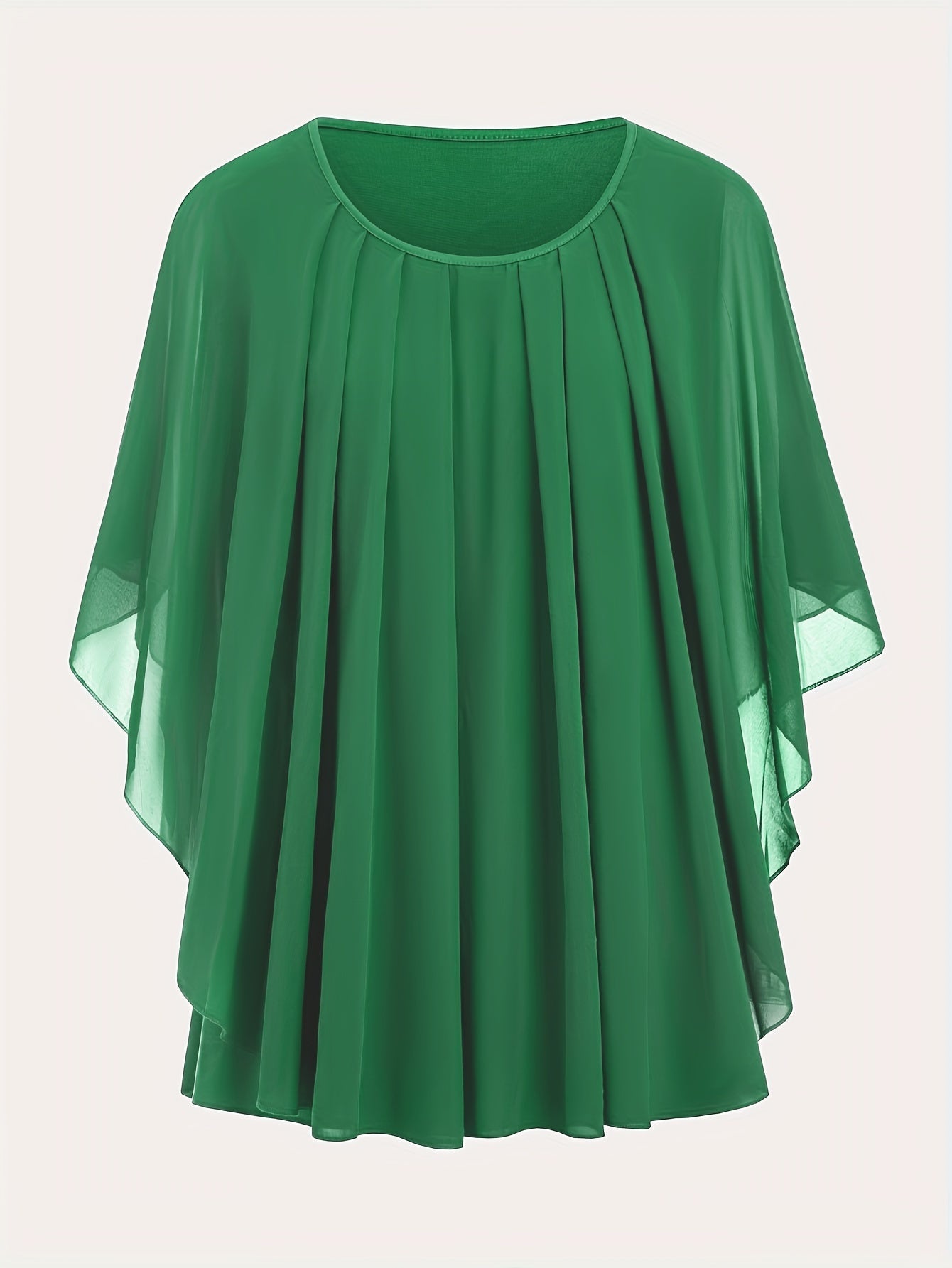 Women's Elegant Flowing Chiffon Cape Top for Going Out – Oversized Style