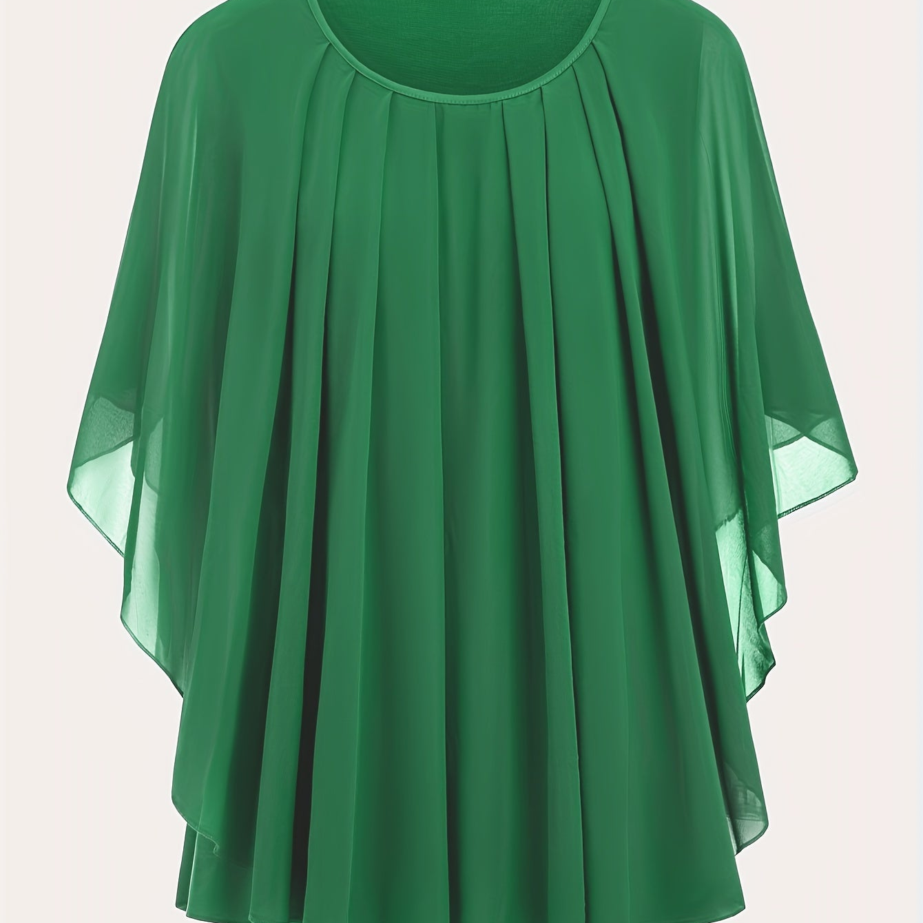 Women's Elegant Flowing Chiffon Cape Top for Going Out – Oversized Style