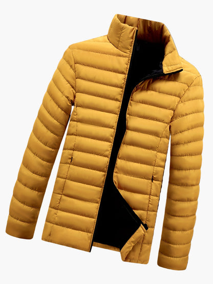 Men's Quilted Jacket Modern Casual with Zipper – Ideal for Everyday & Leisure