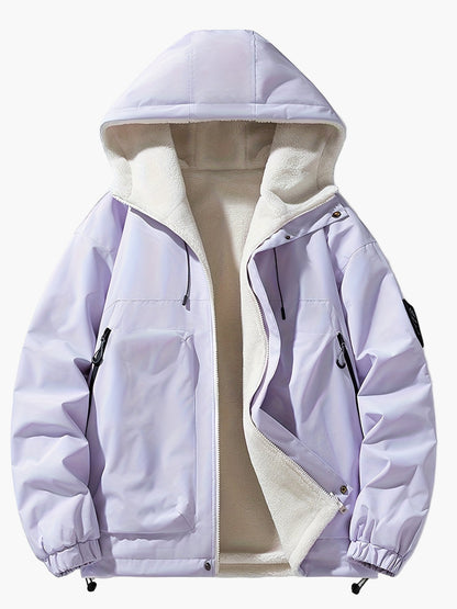 Men's winter jacket with hood – casual streetwear outdoor jacket
