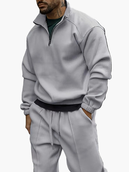 Men's Casual Tracksuit with Zipper – Casual Set for Everyday and Sports