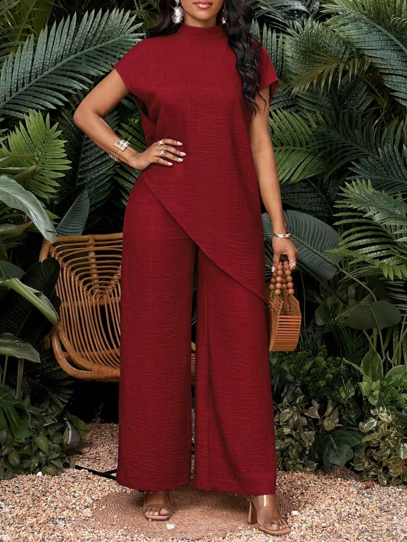 Women's jumpsuit with asymmetrical design for casual wear and summer