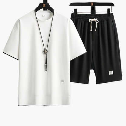 Herren Freizeit Set – Modernes T-Shirt und Shorts für Alltag, Sport & Sommer
