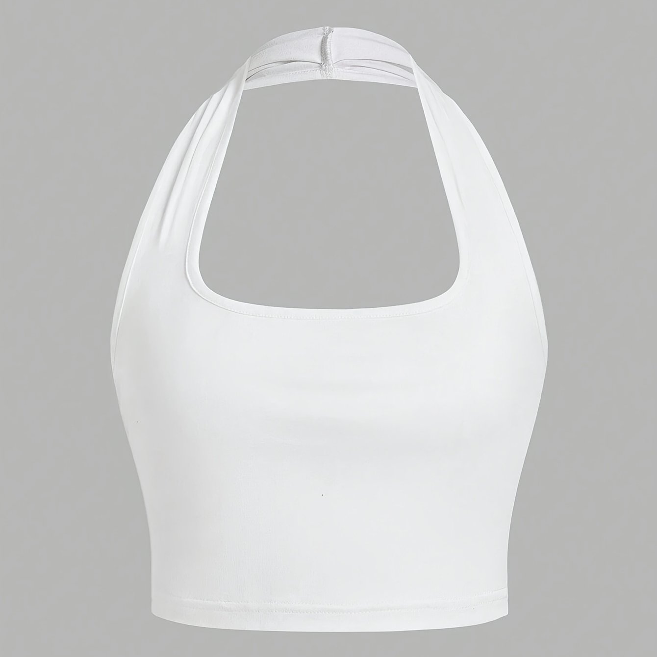 Women's Halterneck Crop Top – Backless, Summer, Casual Style