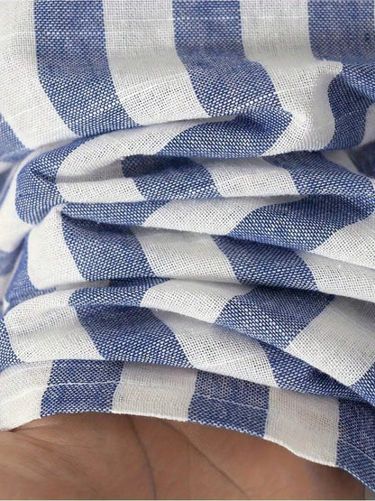 Men's casual shirt with wide stripes and modern cut – Perfect for everyday wear and vacation
