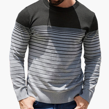 Men's Sweater Casual Stripe Pattern Long Sleeve – Stylish for Everyday and Leisure