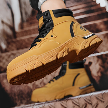 Men's boots, high-top ankle boots, lace-up shoes, lug sole