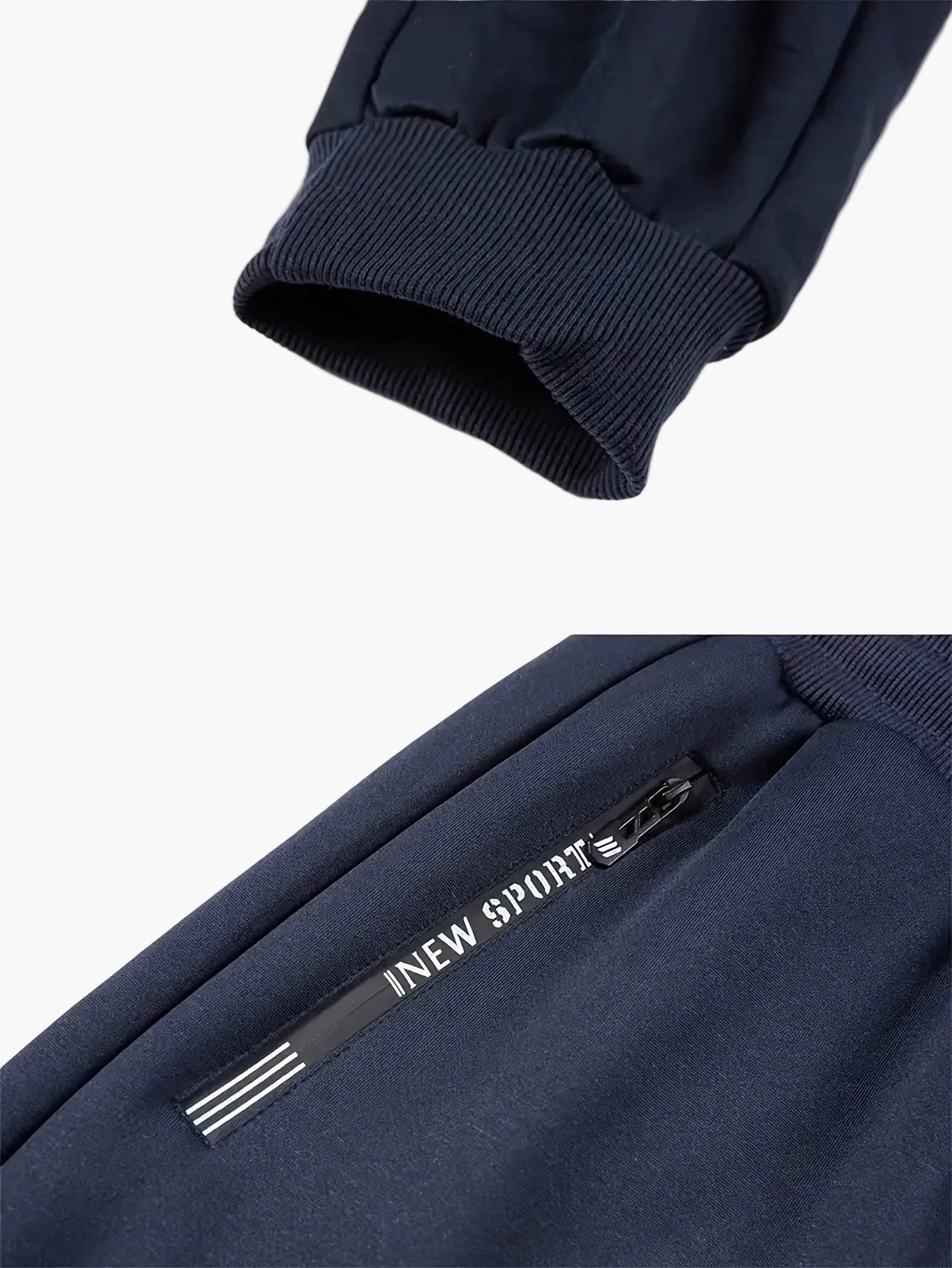 Men's Two-Piece Exercise Suit for Autumn & Winter – Fleece Lined, Casual, Warm, Ideal for Leisure & Exercise