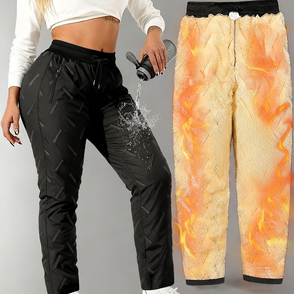 Damen Gefütterte Jogginghose Warm Winter Cargohose Sporthose