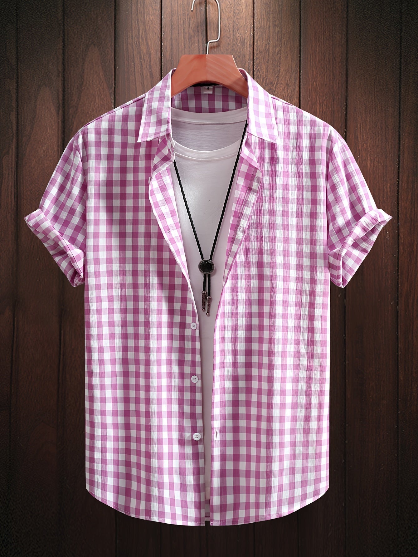 Herren Kurzarm Freizeithemd Kariert – Modernes Button-Down für Alltag und Freizeit