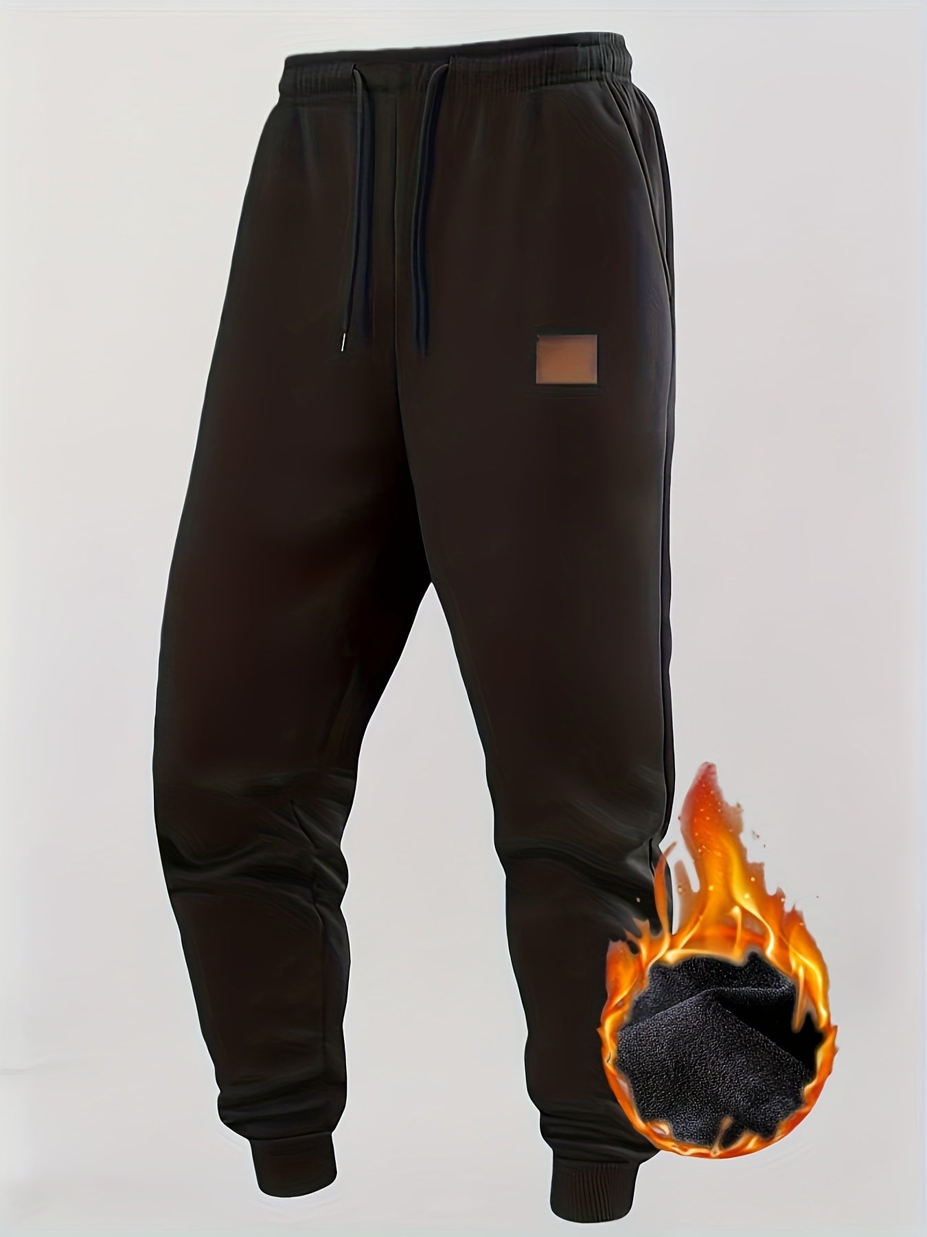 Gefütterte Jogginghose für Herren mit Kordelzug und Bündchen