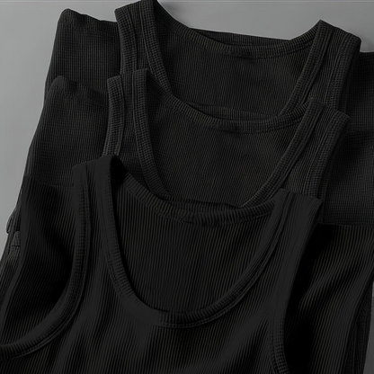 Men's Sporty Ribbed Tank Top – Modern Training and Casual Top
