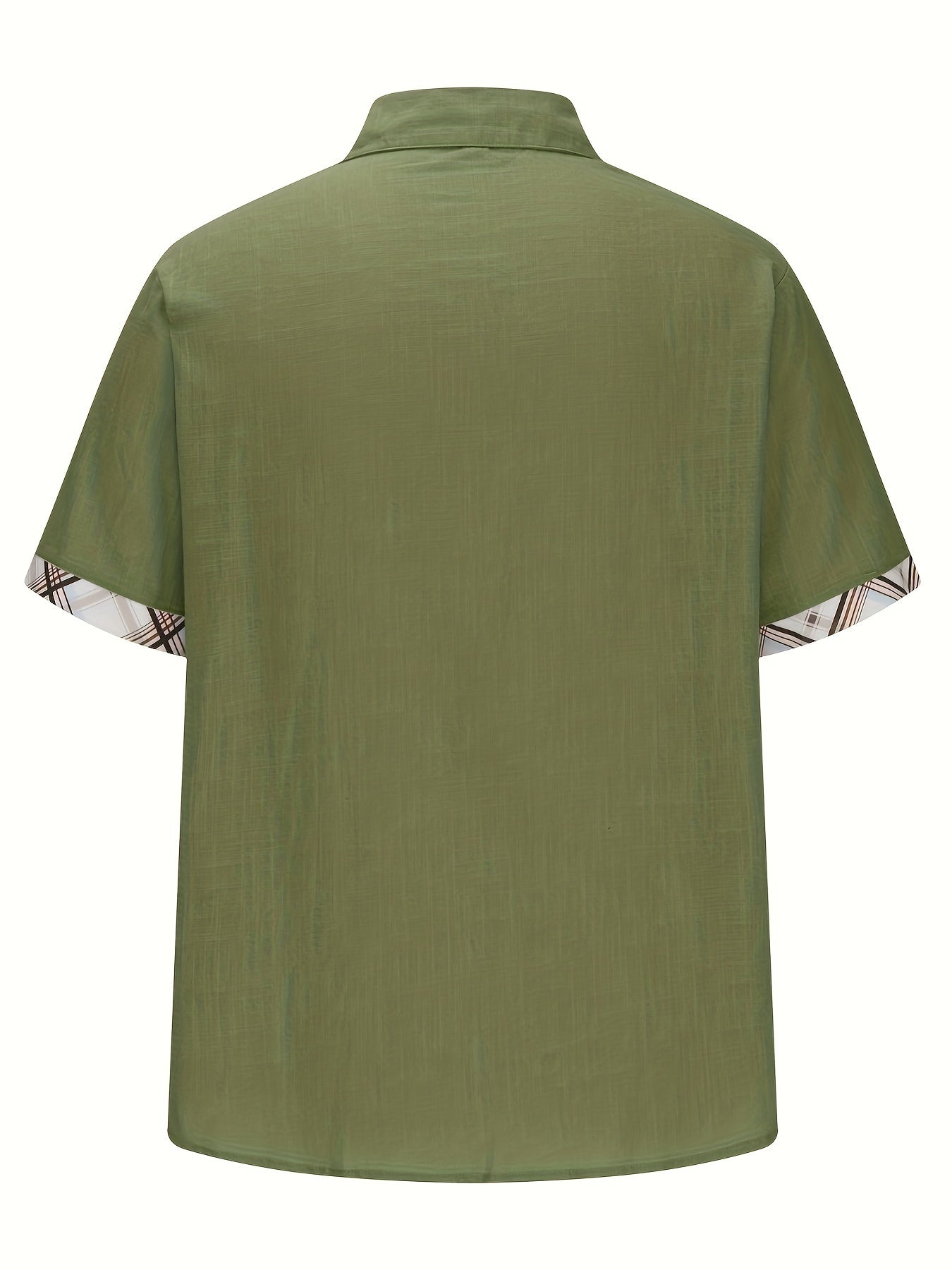 Men's Short-Sleeve Casual Shirt with Contrast Elements – Summer Shirt for Beach and Everyday Wear